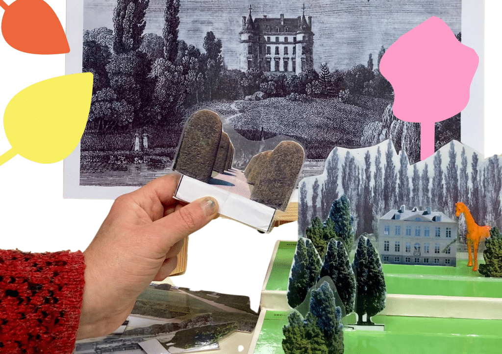 Erfgoedkoffer_fotomontage van elementen van de koffer "Groene ruimte"