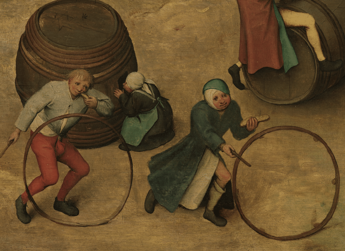 Detail uit schilderij "Kinderspelen" van Bruegel